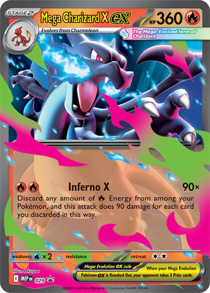 Mega Charizard X ex 029 Mega Evolution Black Star Promos