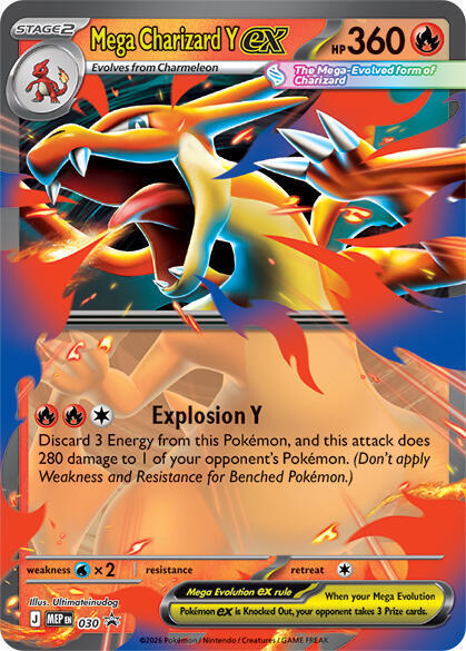 Mega Charizard Y ex 030 Mega Evolution Black Star Promos