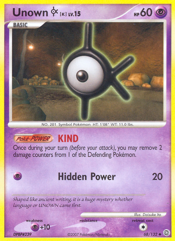 Unown [K] 68/132 Secret Wonders