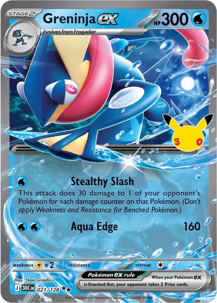 Greninja ex 21/128 30th Celebration