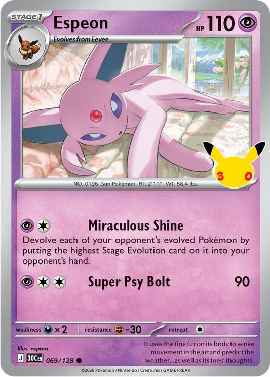 Espeon 69/128 30th Celebration