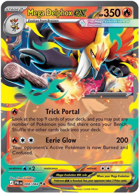 Mega Delphox ex 008/084 Mega Evolution Pitch Black