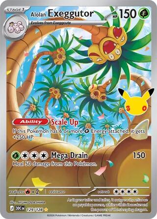 Alolan Exeggutor 129/128 30th Celebration