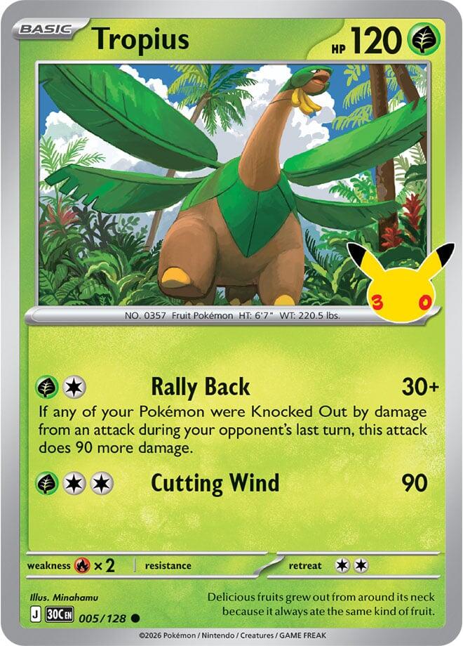 Tropius 5/128 30th Celebration
