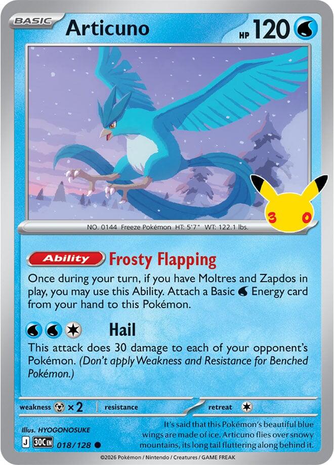 Articuno 18/128 30th Celebration