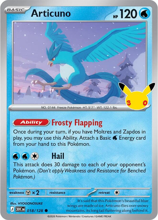 Articuno 18/128 30th Celebration