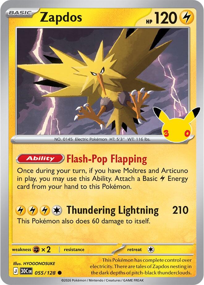 Zapdos 55/128 | 30th Celebration