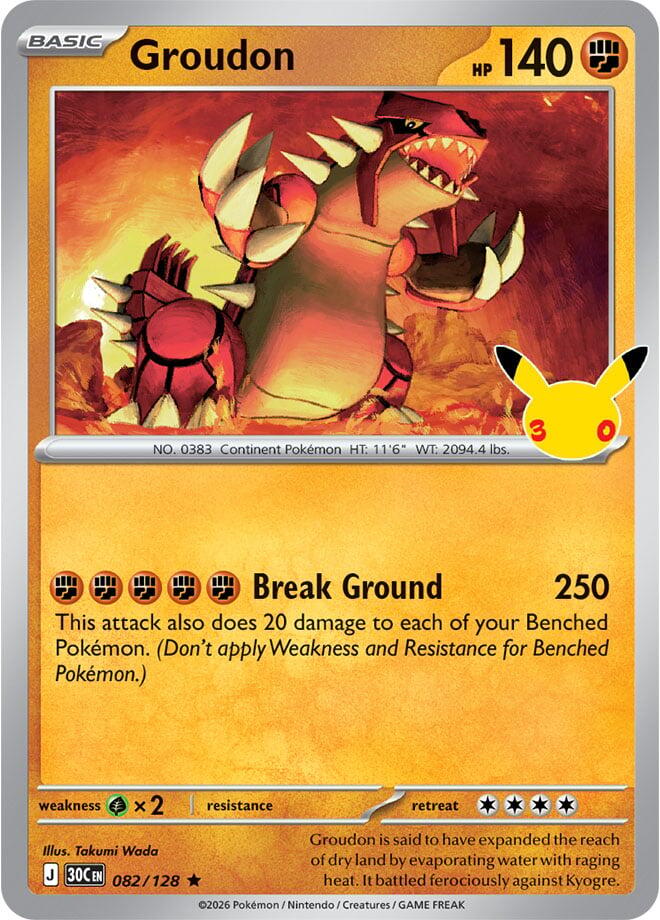 Groudon 82/128 30th Celebration