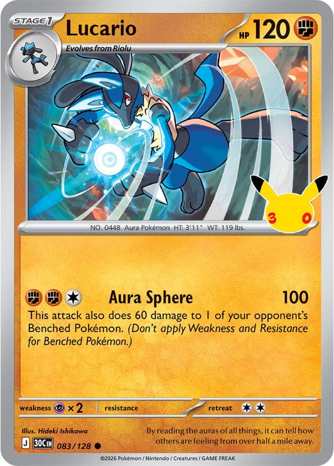 Lucario 83/128 30th Celebration