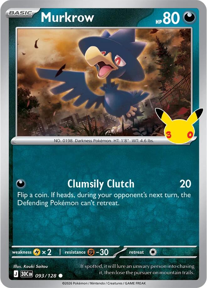 Murkrow 93/128 30th Celebration