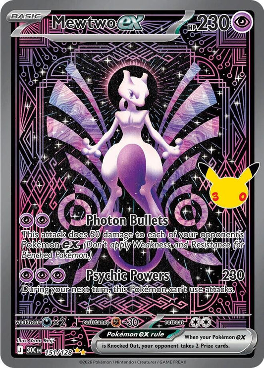 Mewtwo ex 151/128 30th Celebration