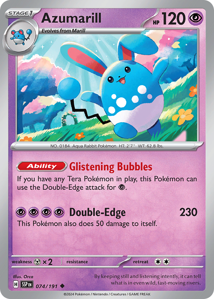 Azumarill 74/191 Surging Sparks