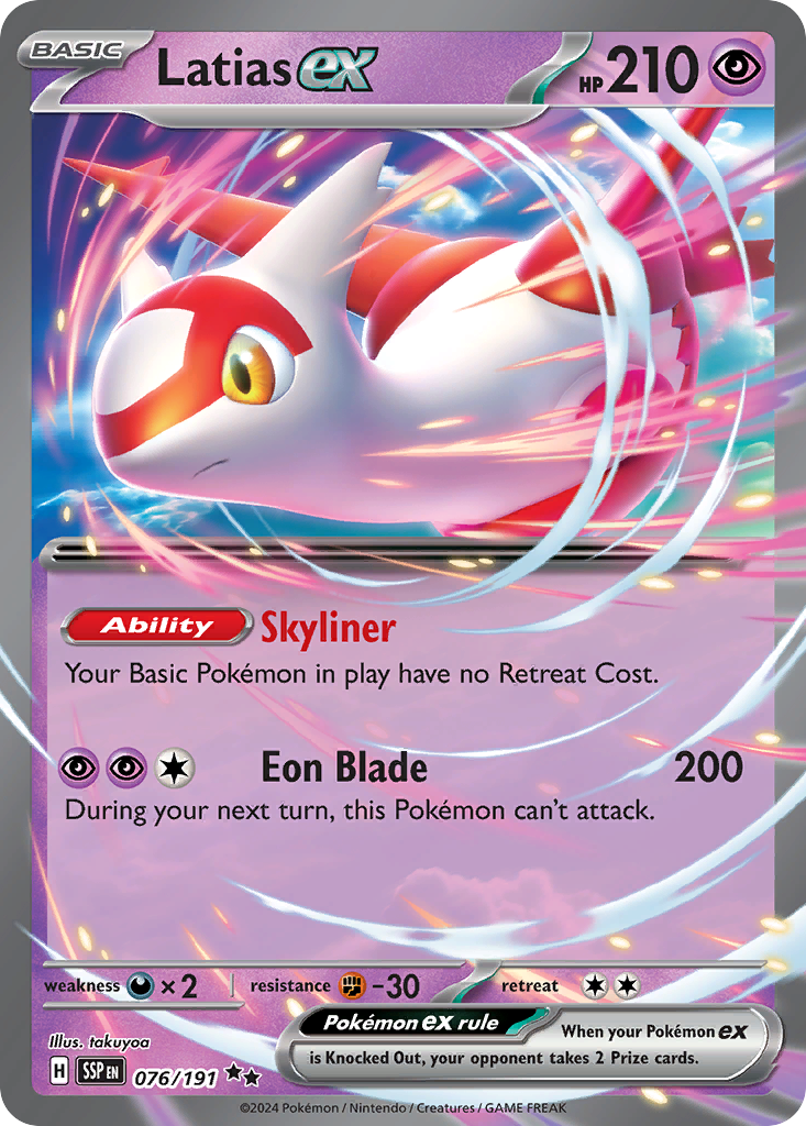 Latias ex 76/191 Surging Sparks