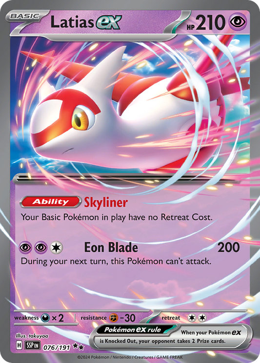 Latias ex 76/191 Surging Sparks