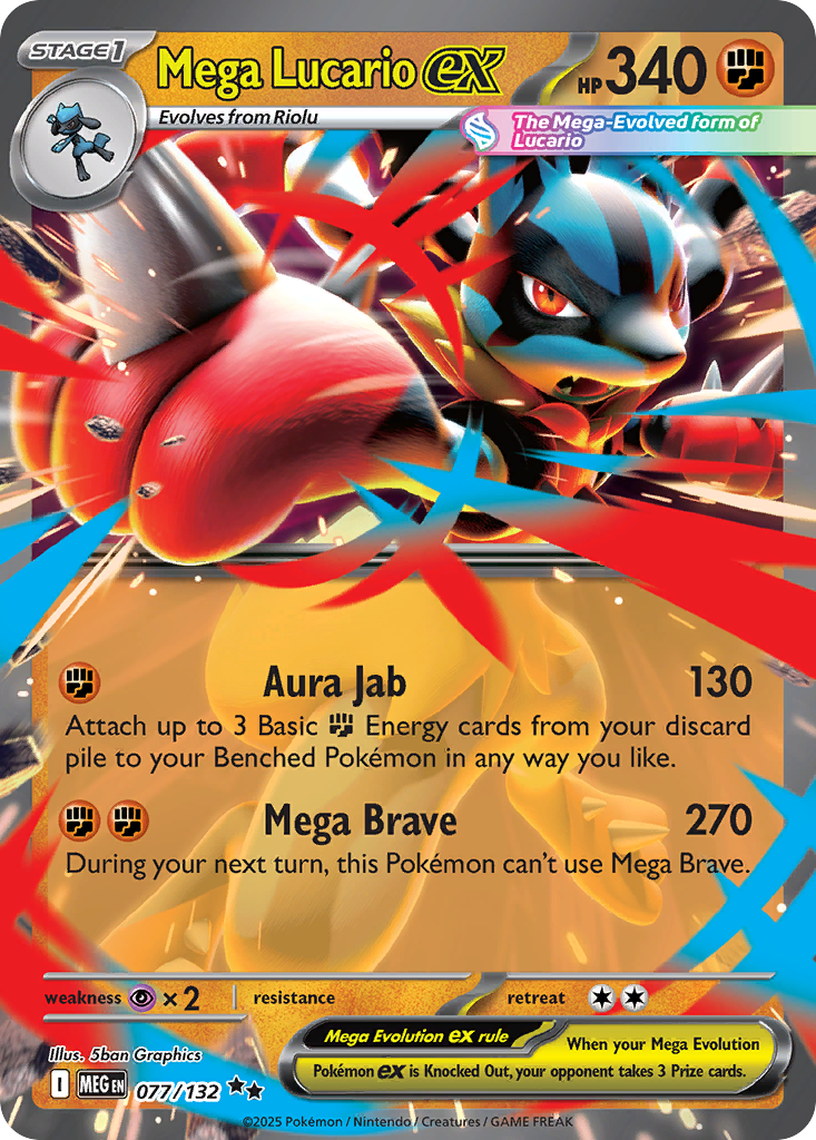 Mega Lucario ex 77/132 Mega Evolution