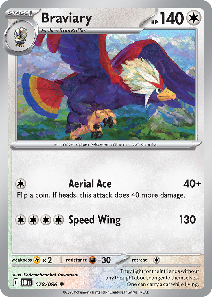 Braviary 78/86 Black Bolt