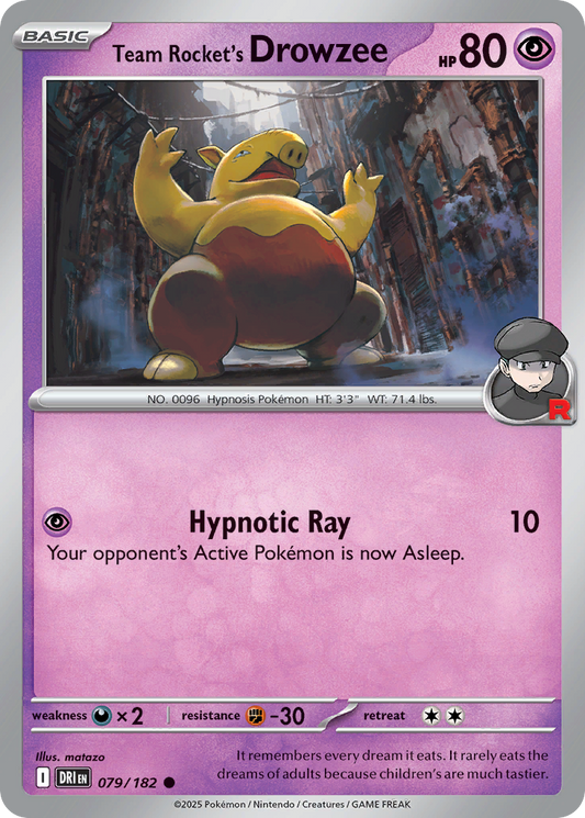 Team Rocket's Drowzee 79/182 Destined Rivals