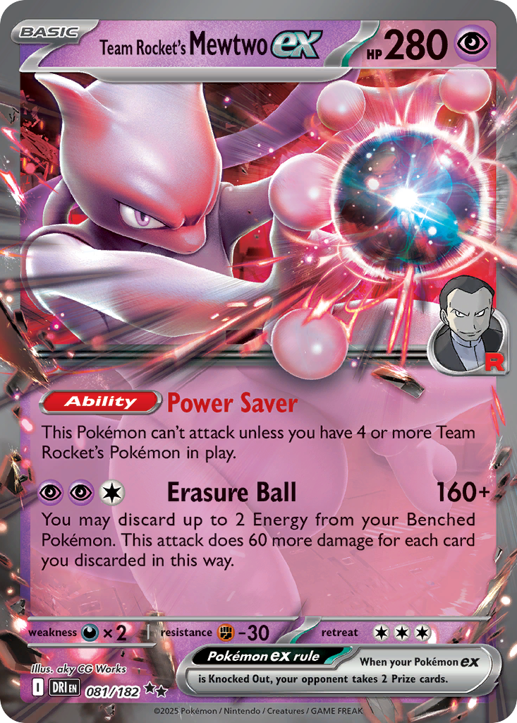 Team Rocket's Mewtwo ex 81/182 Destined Rivals