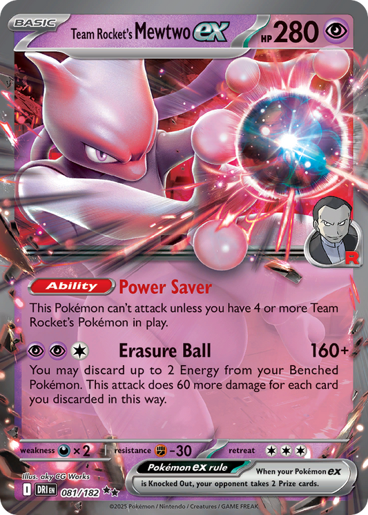 Team Rocket's Mewtwo ex 81/182 Destined Rivals