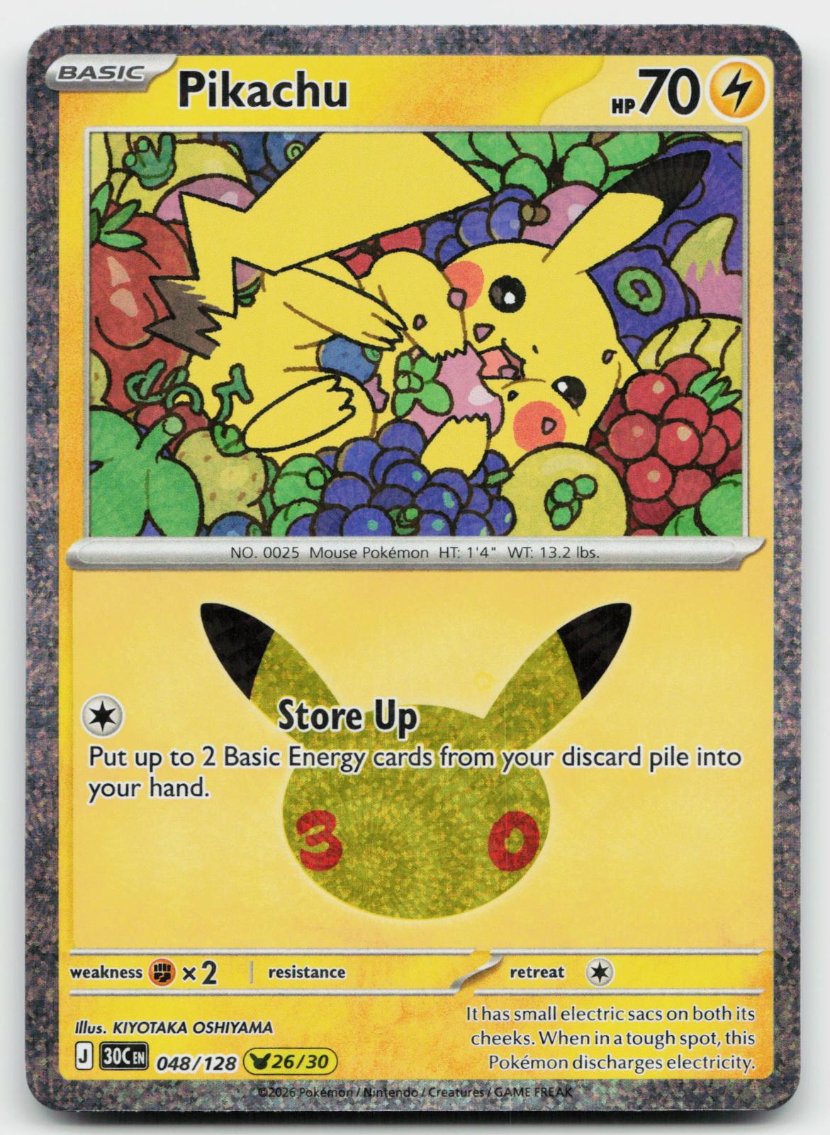 Pikachu 048 [30th Anniversary] 048/128 30th Anniversary