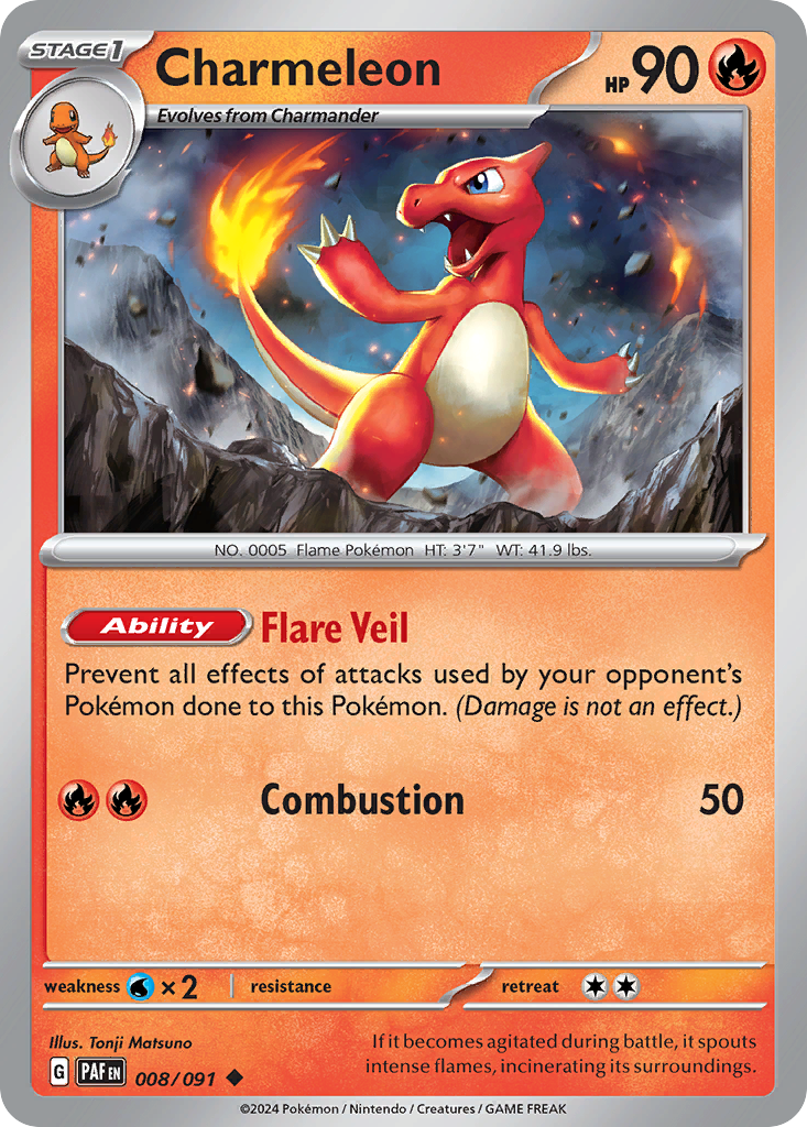 Charmeleon 8/91 Paldean Fates
