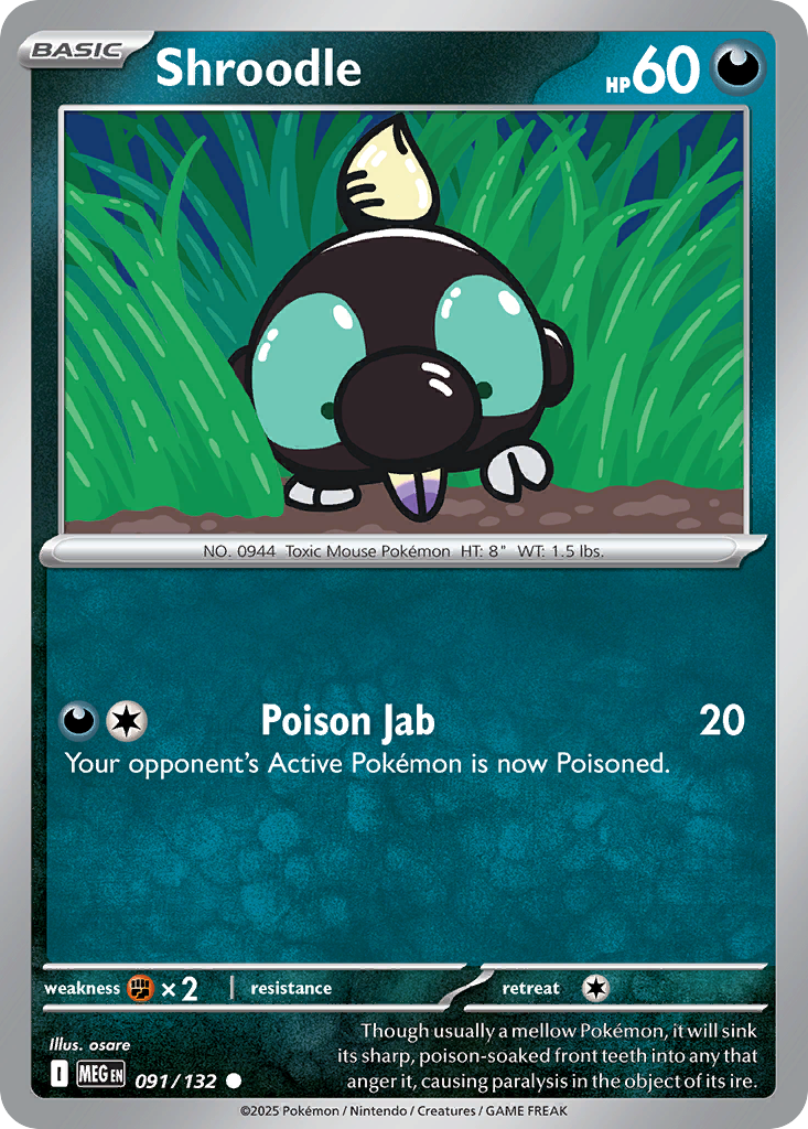 Shroodle 91/132 Mega Evolution