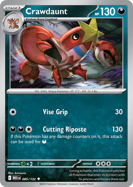 Crawdaunt 85/132 Mega Evolution