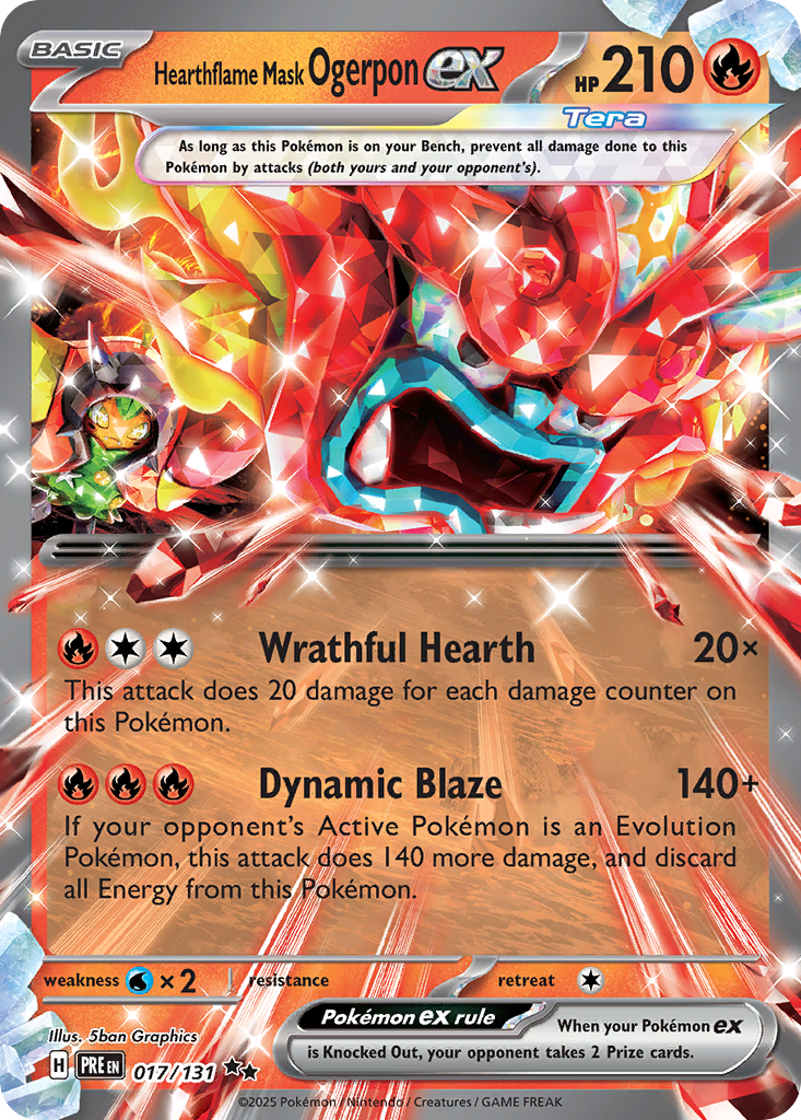 Hearthflame Mask Ogerpon ex 17/131 Prismatic Evolutions