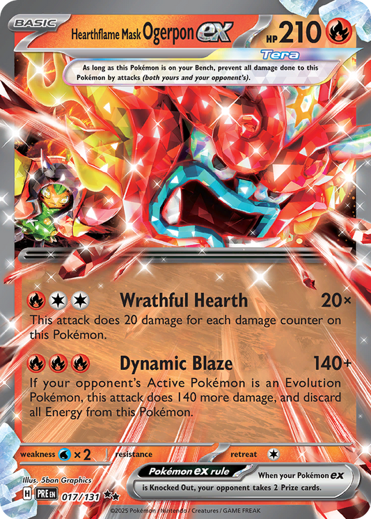 Hearthflame Mask Ogerpon ex 17/131 Prismatic Evolutions