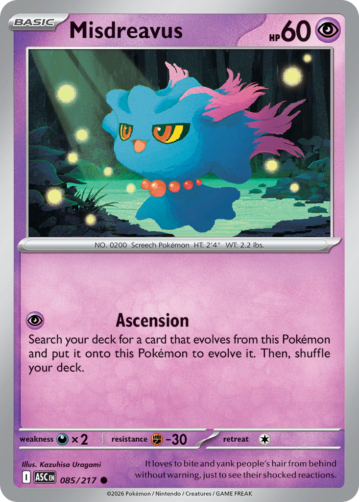 Misdreavus 85/217 Ascended Heroes