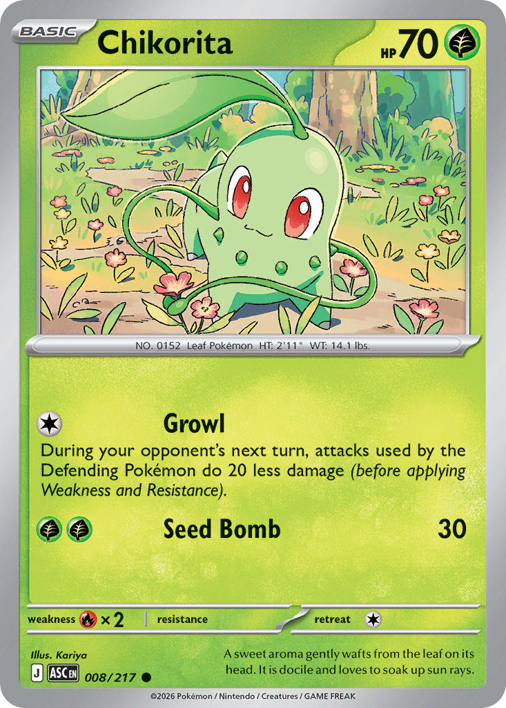 Chikorita 8/217 Ascended Heroes