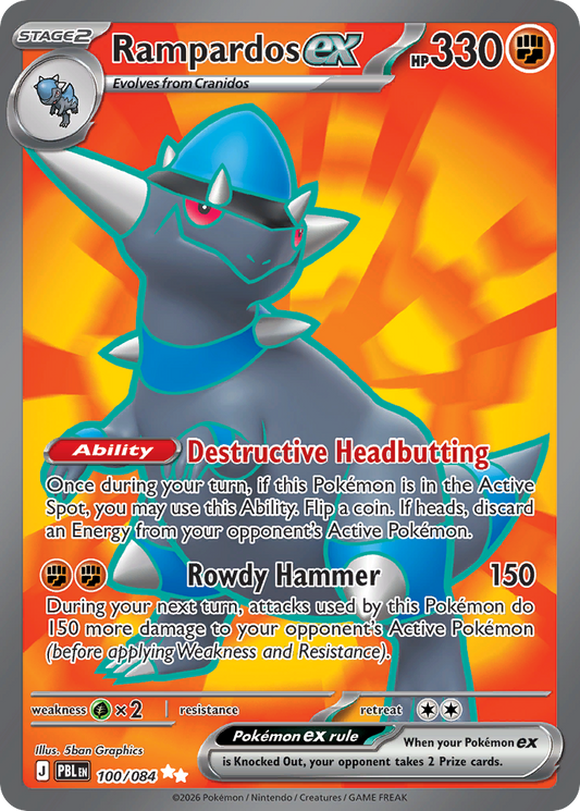 Rampardos ex 100/84 Pitch Black