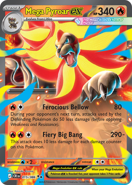 Mega Pyroar ex 15/86 Chaos Rising