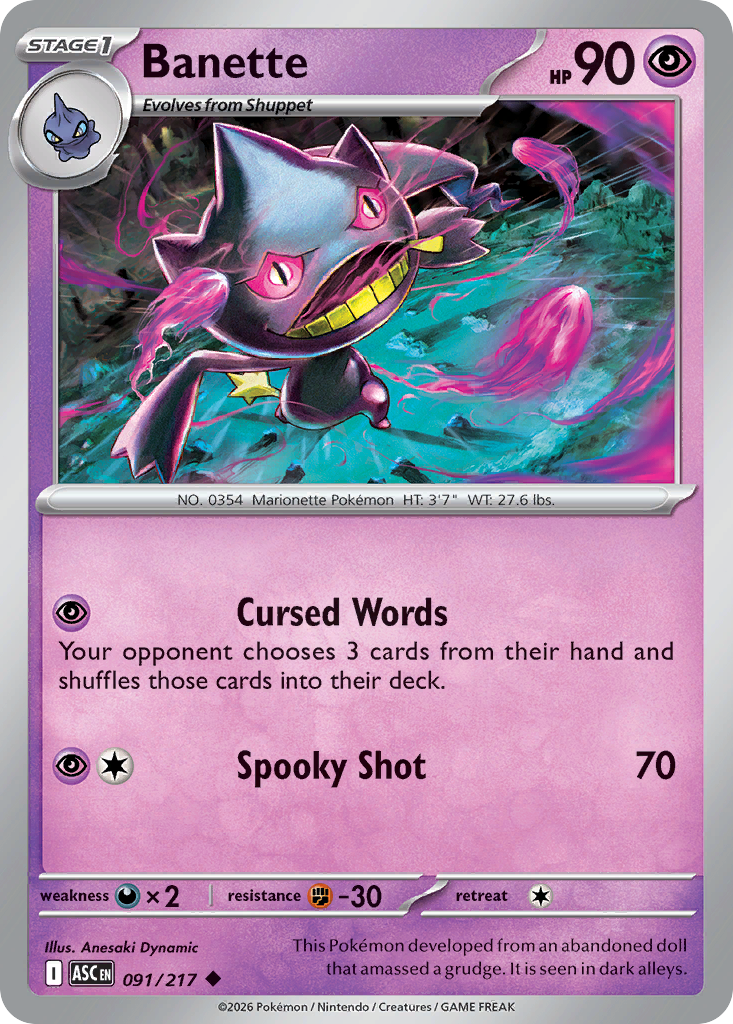 Banette 91/217 Ascended Heroes