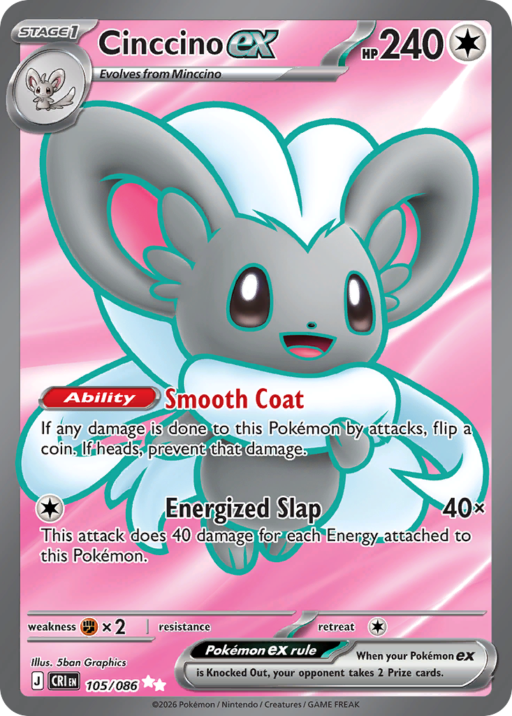 Cinccino ex 105/86 Chaos Rising