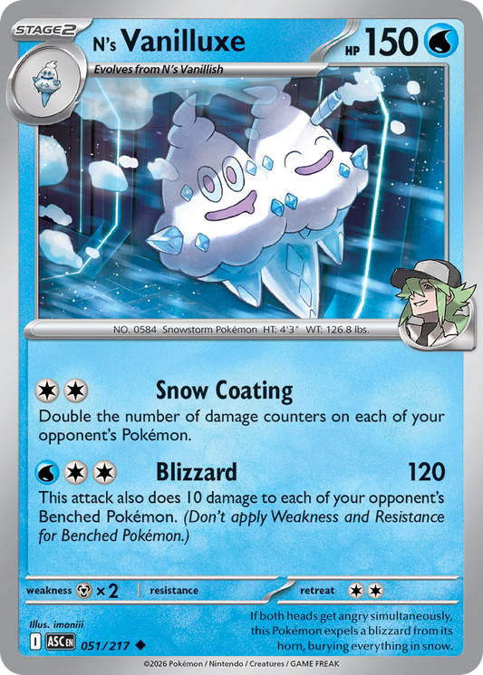 N's Vanilluxe 51/217 Ascended Heroes