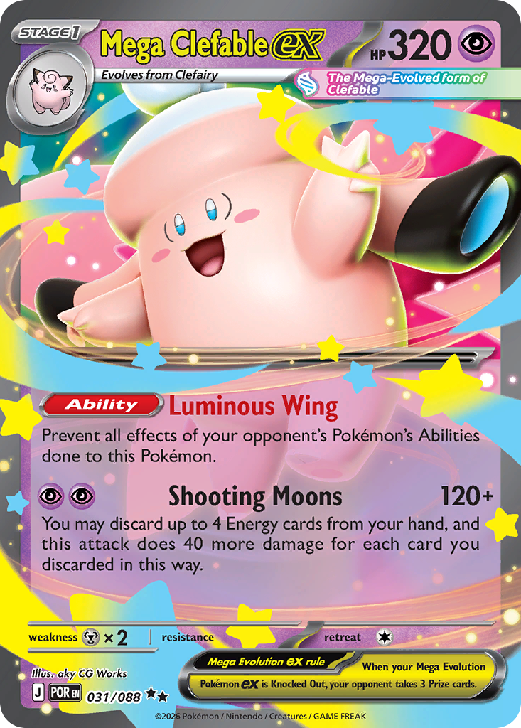 Mega Clefable ex 31/88 Perfect Order