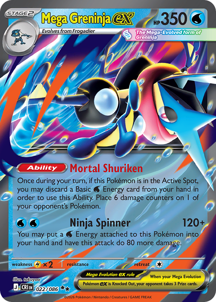 Mega Greninja ex 22/86 Chaos Rising