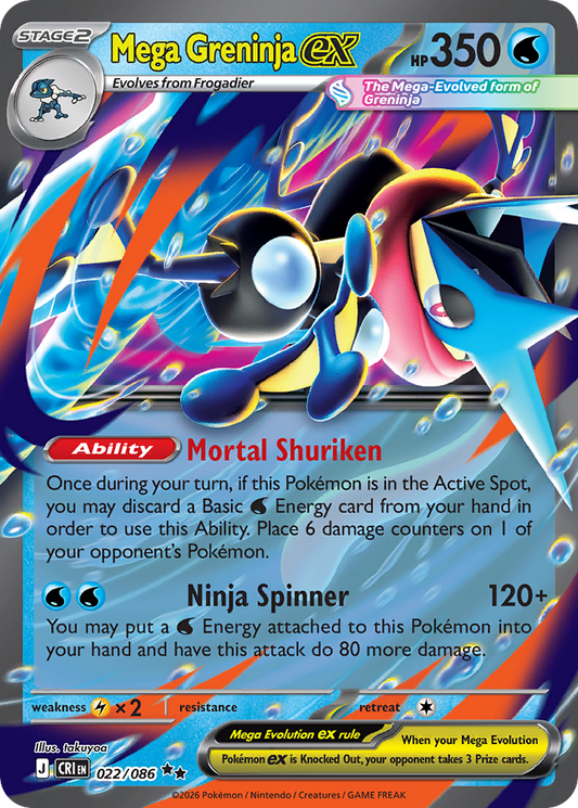Mega Greninja ex 22/86 Chaos Rising