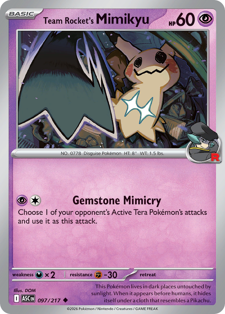 Team Rocket's Mimikyu 97/217 Ascended Heroes