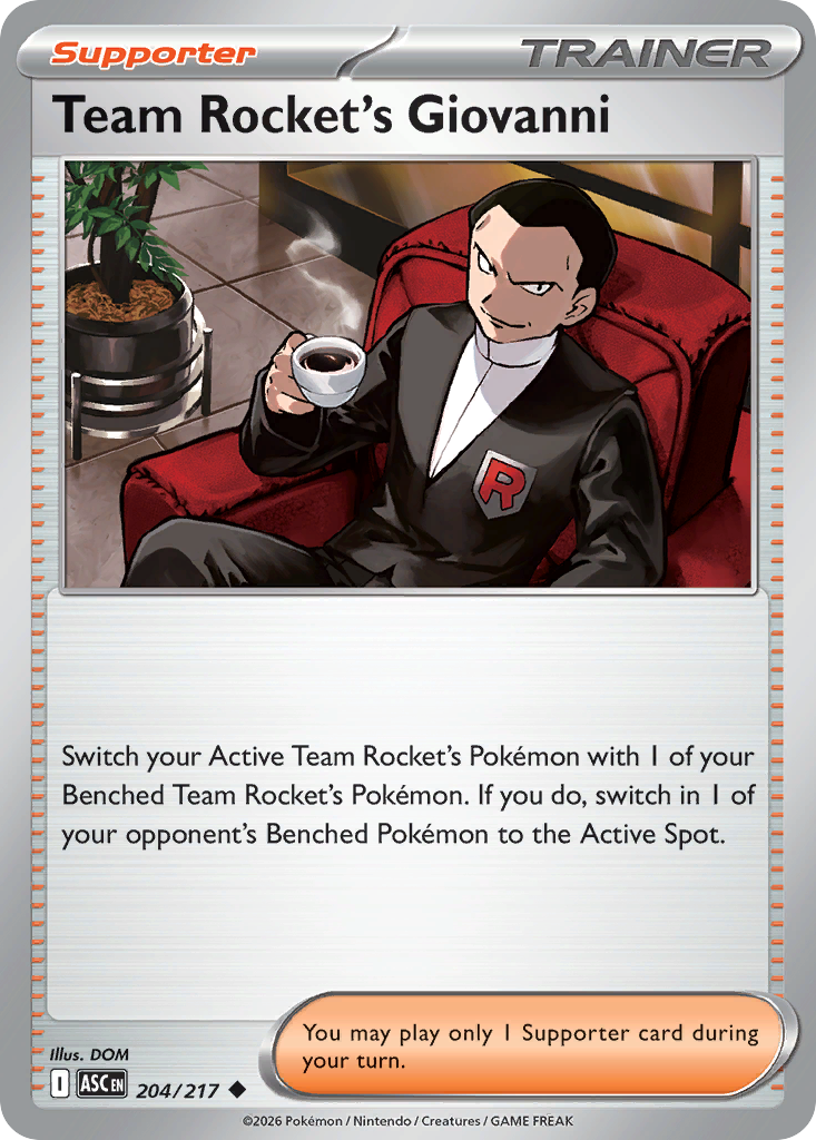 Team Rocket's Giovanni 204/217 Ascended Heroes