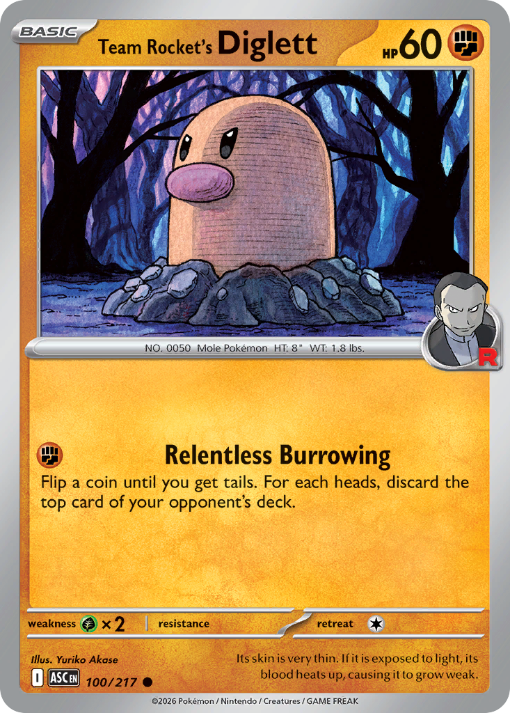Team Rocket's Diglett 100/217 Ascended Heroes