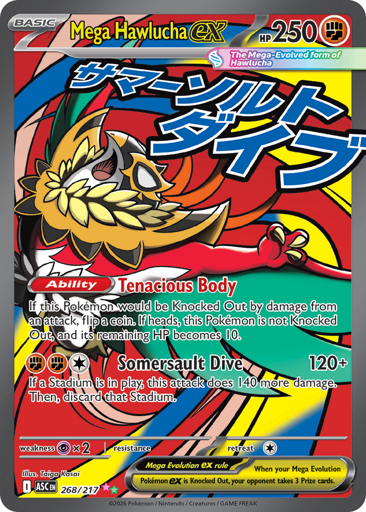 Mega Hawlucha ex 268/217 Ascended Heroes