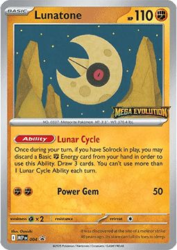 Lunatone 4/0 Mega Evolution Black Star Promos