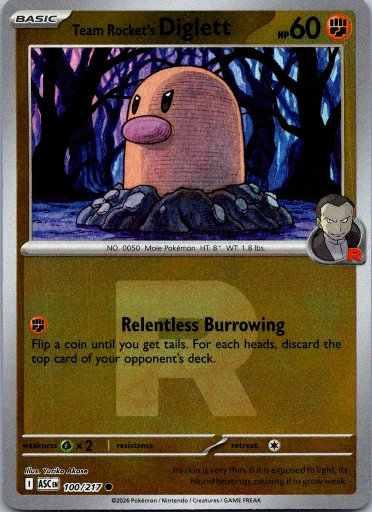 Team Rocket's Diglett 100/217 Ascended Heroes