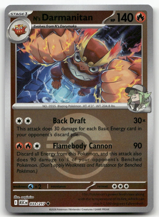 N's Darmanitan 33/217 Ascended Heroes