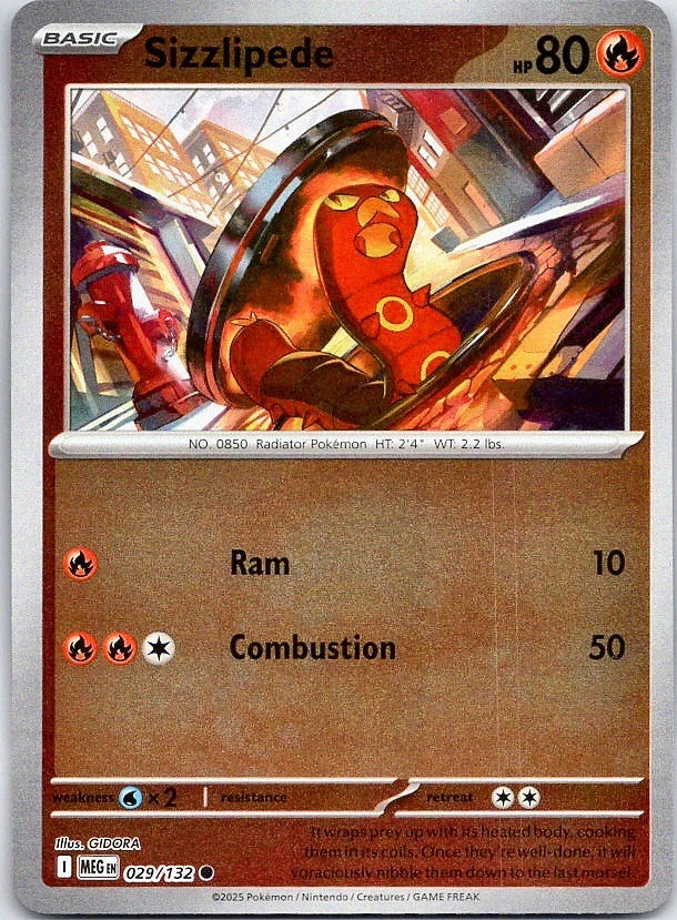 Sizzlipede 29/132 Mega Evolution