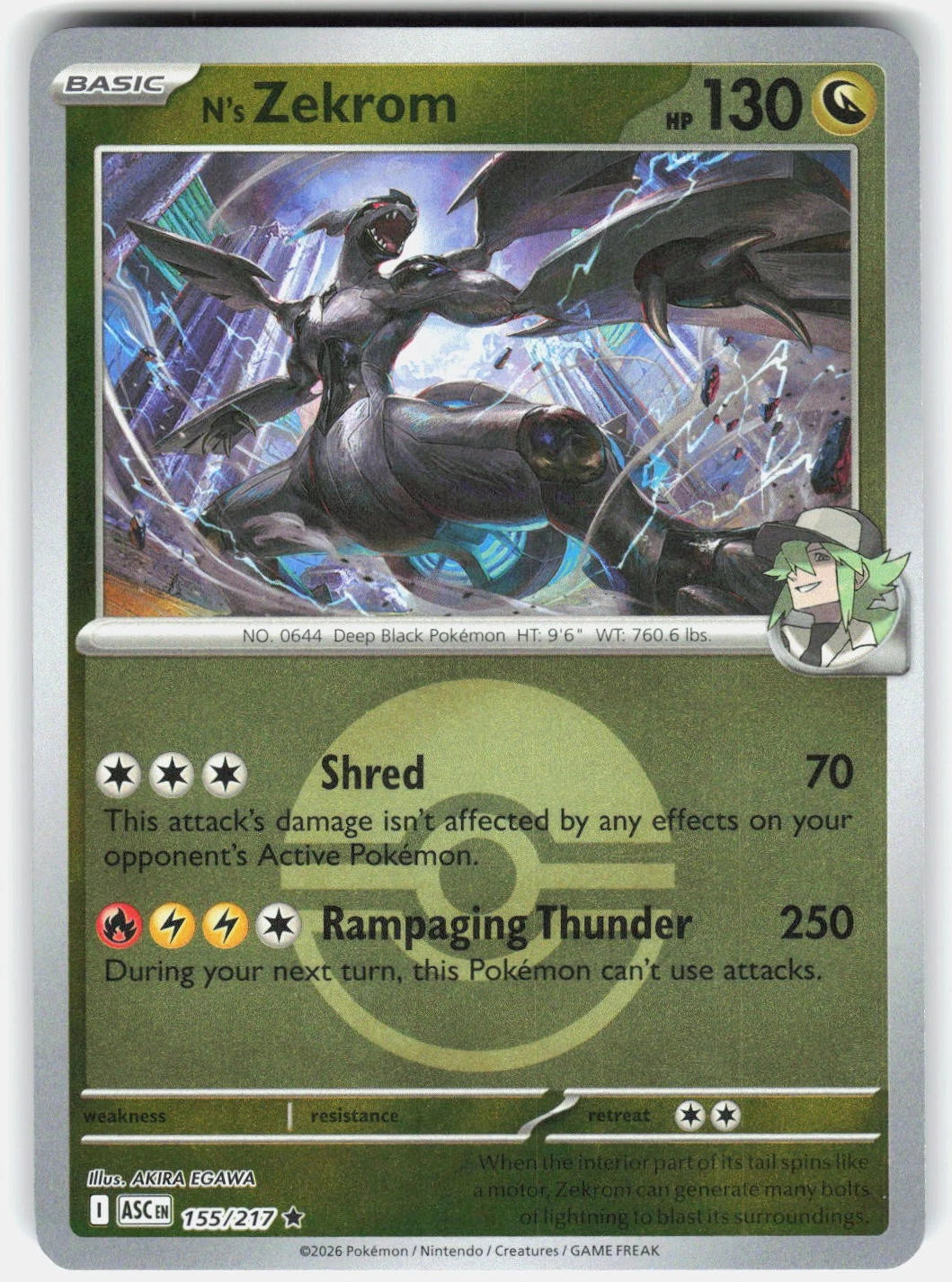 N's Zekrom 155/217 Ascended Heroes