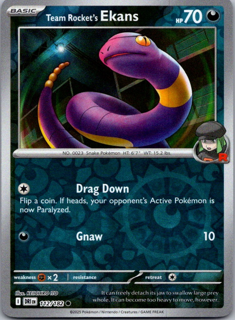 Team Rocket's Ekans 112/182 Destined Rivals