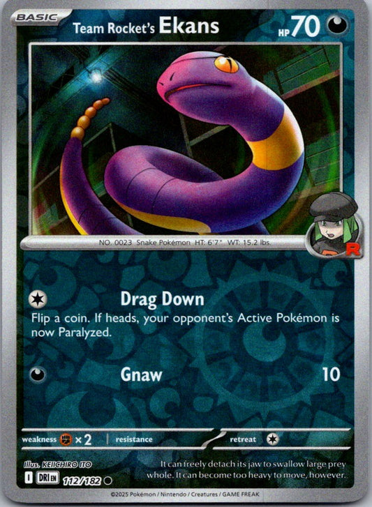 Team Rocket's Ekans 112/182 Destined Rivals